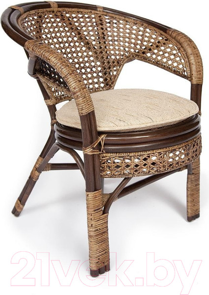 Изображение товара Комплект садовой мебели Tetchair Pelangi 02/15 4 кресла (грецкий орех)