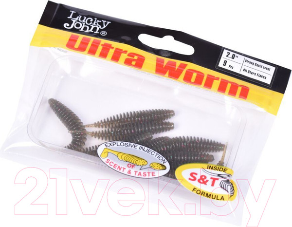 Изображение товара Мягкая приманка Lucky John Pro Series Ultraworm / 140193-S21 (9шт)