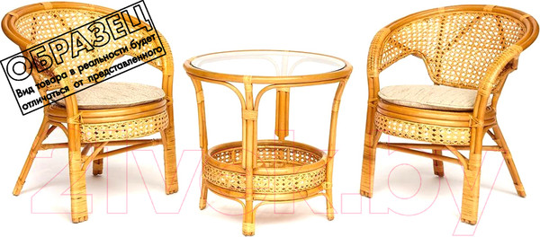 Изображение товара Комплект садовой мебели Tetchair Pelangi 2 кресла (мед)