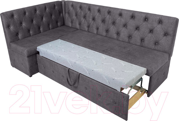 Изображение товара Уголок кухонный мягкий Аквилон Айриш СМ левый (эмилия грей)