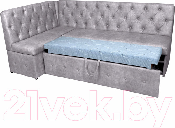 Изображение товара Уголок кухонный мягкий Аквилон Айриш СМ левый (эмилия смок)