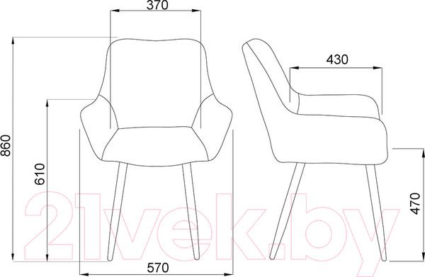 Изображение товара Стул AksHome Pablo (черный велюр HLR-66/черный)