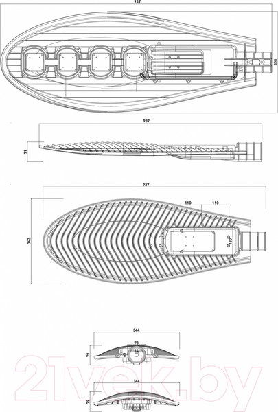 Изображение товара Светильник уличный ЭРА SPP-5-200-5K-W / Б0043670