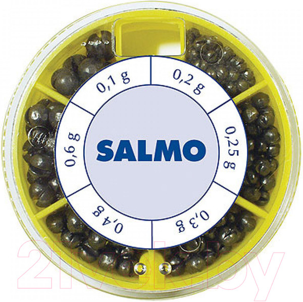 Изображение товара Набор грузил рыболовных Salmo Дробинка PL 6 секций / 1007-ST50