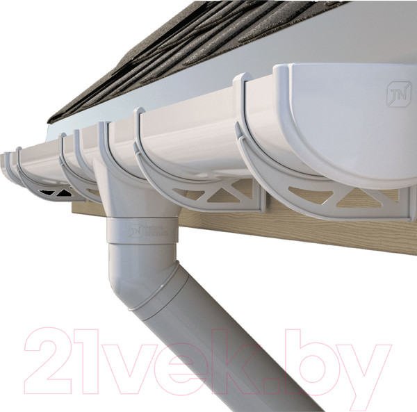 Изображение товара Колено трубы водосточной Технониколь Оптима 135 градусов / 054380 (белый)