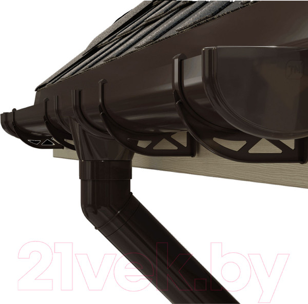 Изображение товара Колено трубы водосточной Технониколь Оптима 135 градусов / 054437 (темно-коричневый)