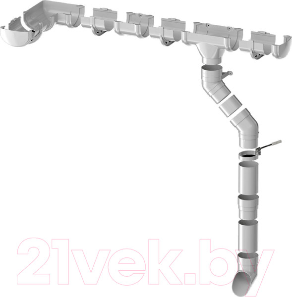 Изображение товара Муфта водосточная Технониколь Оптима 054384 (белый)