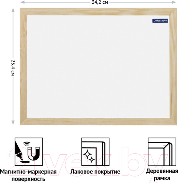 Изображение товара Магнитно-маркерная доска OfficeSpace 307403 (254x342мм)