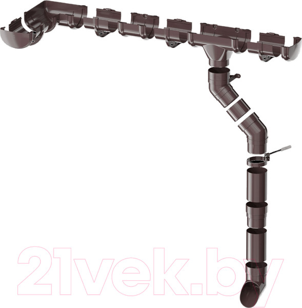 Изображение товара Хомут водосточной трубы Технониколь Оптима 054445 (темно-коричневый)