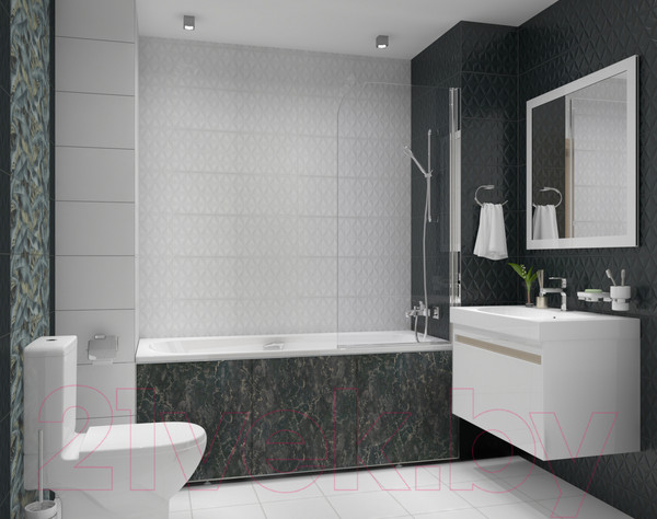 Изображение товара Экран для ванны Comfort Alumin Group Мрамор маренго 120