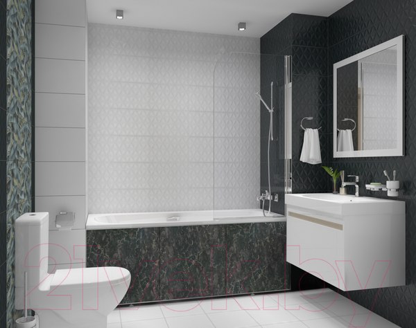 Изображение товара Экран для ванны Comfort Alumin Group Мрамор маренго 150