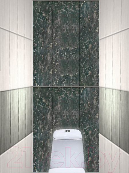 Изображение товара Экран-дверка Comfort Alumin Group Мрамор маренго 83x200