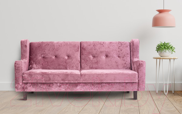 Изображение товара Диван KRONES Тесей 2 (велюр розовый перламутр)