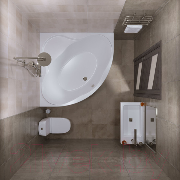 Изображение товара Ванна акриловая Triton Грация 140x140 Базовая (с гидромассажем)