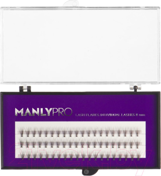 Изображение товара Накладные ресницы пучковые Manly PRO Шелк 8мм / РП03