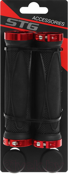 Изображение товара Грипсы для велосипеда STG HL-G202 / Х68693-5 (черный/красный)