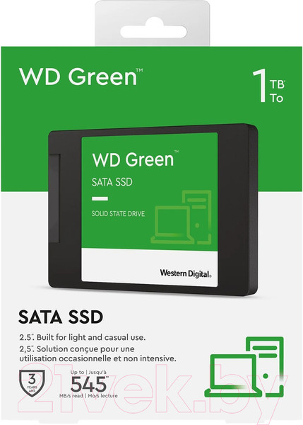 Изображение товара SSD диск Western Digital Green 1Tb (WDS100T3G0A)