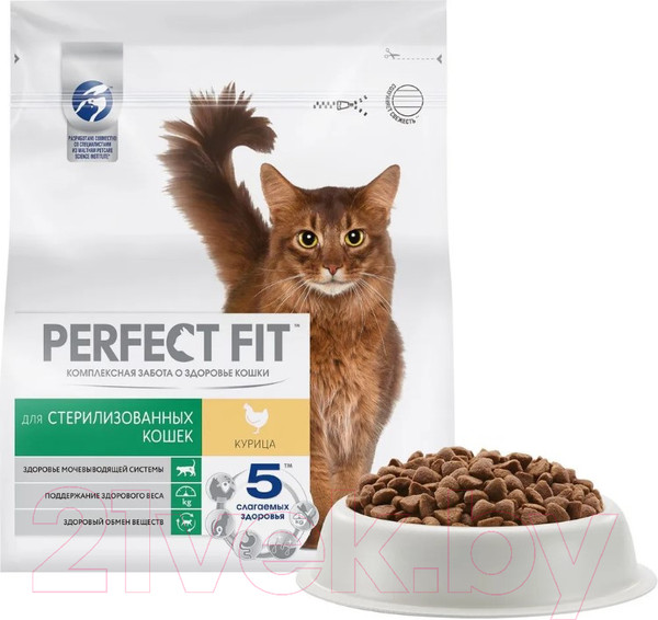 Изображение товара Сухой корм для кошек Perfect Fit Для стерилизованных кошек. Курица (1.2кг)