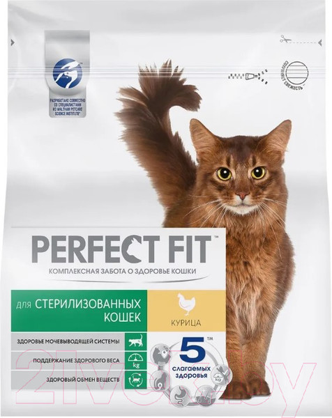 Изображение товара Сухой корм для кошек Perfect Fit Для стерилизованных кошек. Курица (1.2кг)