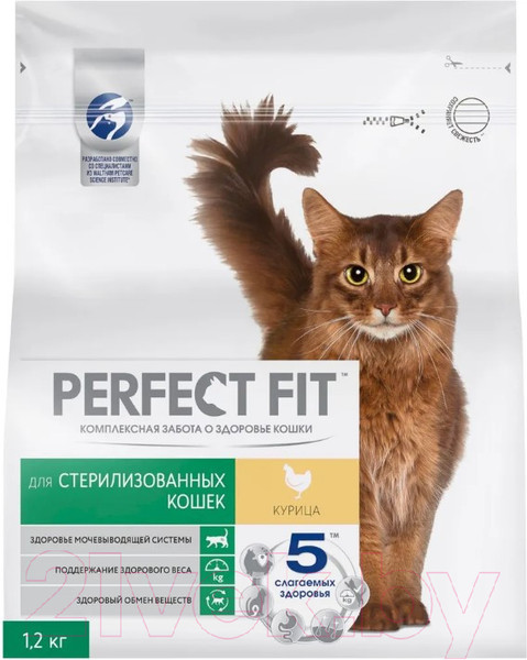 Изображение товара Сухой корм для кошек Perfect Fit Для стерилизованных кошек. Курица (1.2кг)