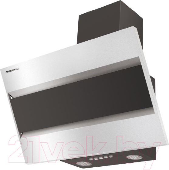 Изображение товара Вытяжка наклонная Maunfeld Bridge 60 (нержавеющая сталь/черное стекло)