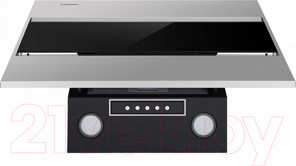 Изображение товара Вытяжка наклонная Maunfeld Bridge 60 (нержавеющая сталь/черное стекло)