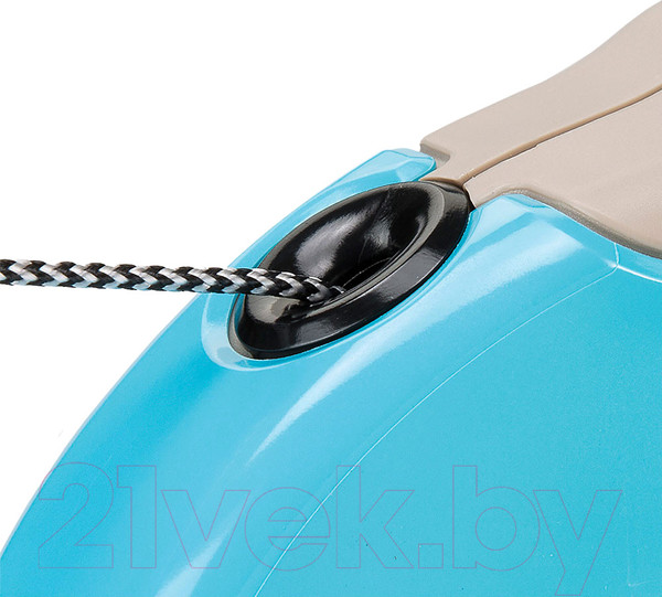 Изображение товара Поводок-рулетка Ferplast Amigo Mini / 75700018 (шнур, бежевый/голубой)