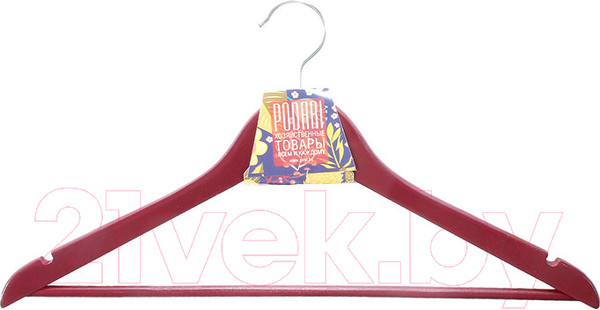 Изображение товара Деревянная вешалка-плечики Podari JHR 3011 (бургунди)