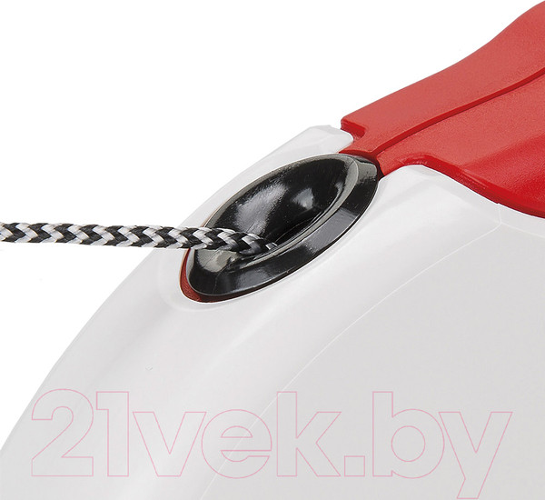 Изображение товара Поводок-рулетка Ferplast Amigo Mini / 75700022 (шнур, красный/белый)