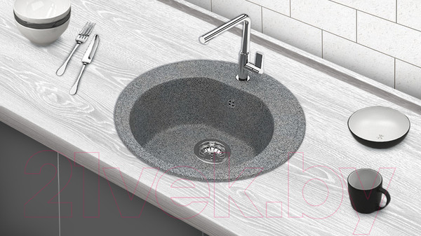 Изображение товара Мойка кухонная Berge BR-5200 (графит)