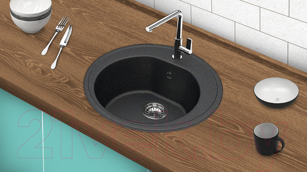 Изображение товара Мойка кухонная Berge BR-5200 (черный)