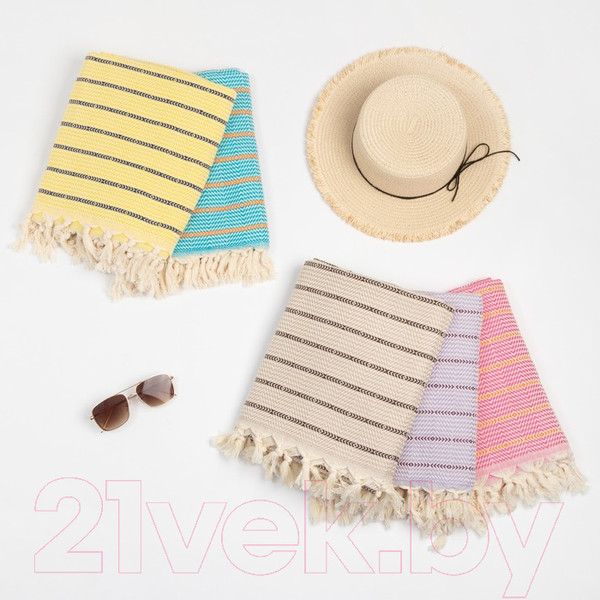 Изображение товара Полотенце Love Life Полосы / 6840459 (желтый)