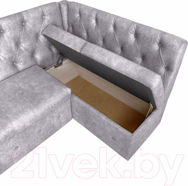 Изображение товара Уголок кухонный мягкий Аквилон Айриш СМ правый (эмилия смок)