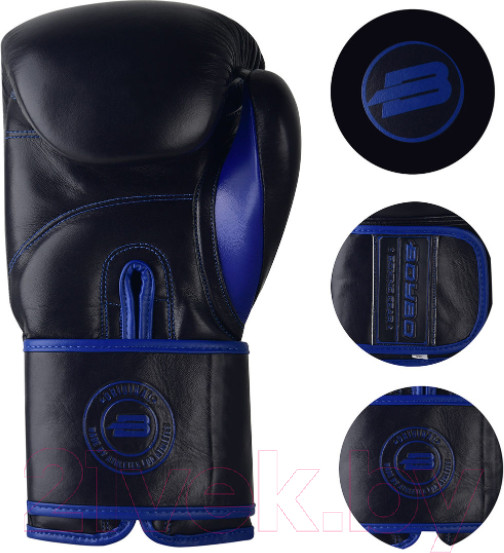 Изображение товара Боксерские перчатки BoyBo Rage (10oz, черный/синий)