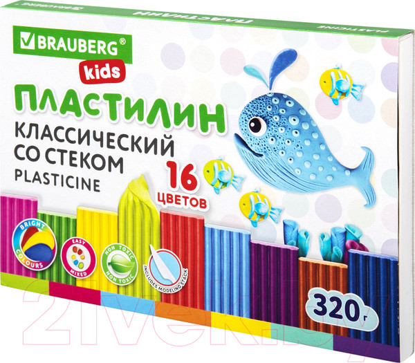 Изображение товара Пластилин Brauberg Kids / 106508 (16цв)