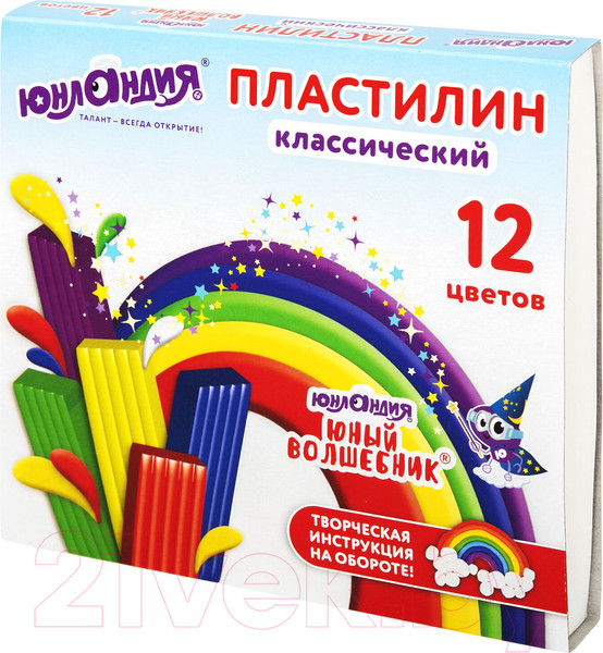 Изображение товара Пластилин Юнландия Юный Волшебник / 106506 (12цв)