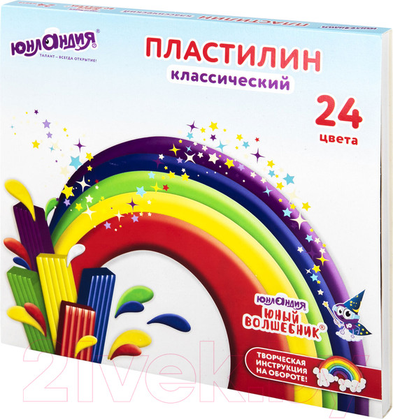 Изображение товара Пластилин Юнландия Юный Волшебник / 106511 (24цв)