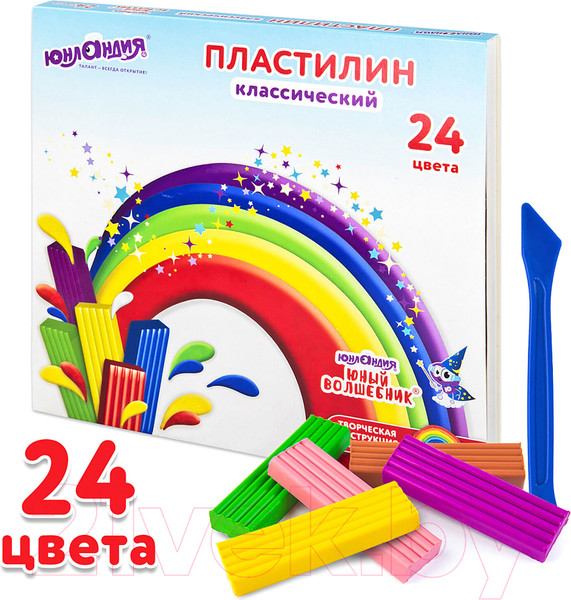 Изображение товара Пластилин Юнландия Юный Волшебник / 106511 (24цв)