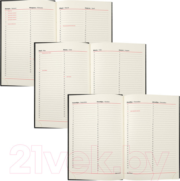 Изображение товара Ежедневник Brauberg Flame / 113426 (черный/золотой срез)