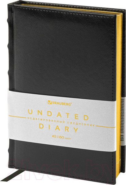 Изображение товара Ежедневник Brauberg Flame / 113426 (черный/золотой срез)