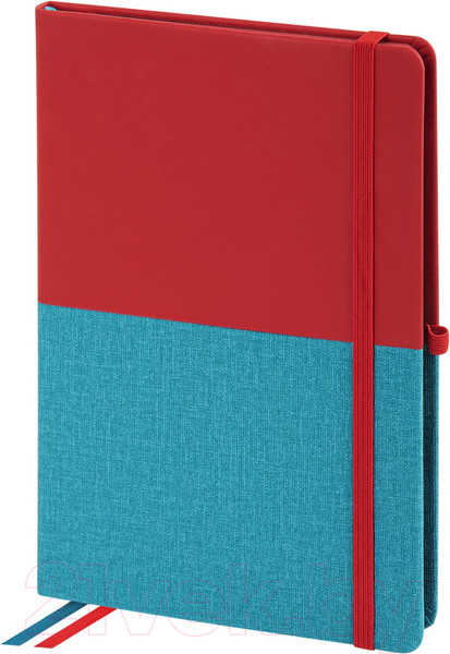 Изображение товара Записная книжка Brauberg Duo / 113431 (красный/бирюзовый)