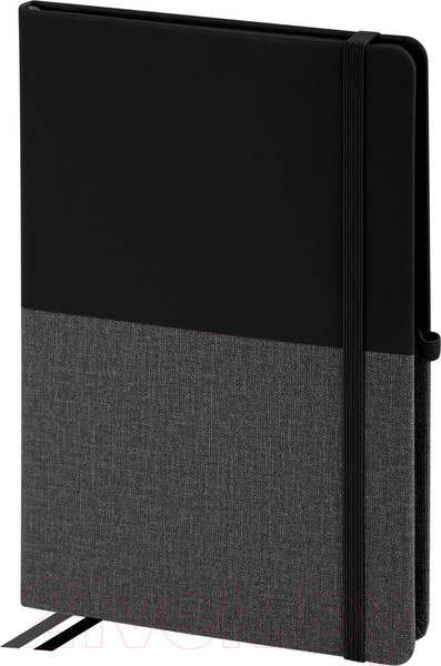 Изображение товара Записная книжка Brauberg Duo / 113433 (черный/серый)
