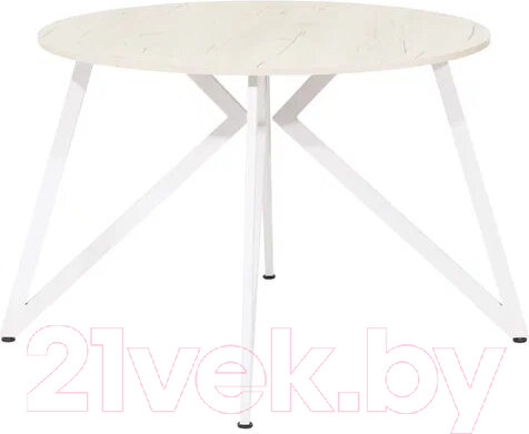 Изображение товара Обеденный стол Millwood Женева Л18 D110 (дуб белый Craft/металл белый)