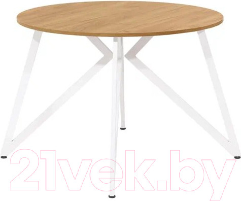 Изображение товара Обеденный стол Millwood Женева Л18 D110 (дуб золотой Craft/металл белый)