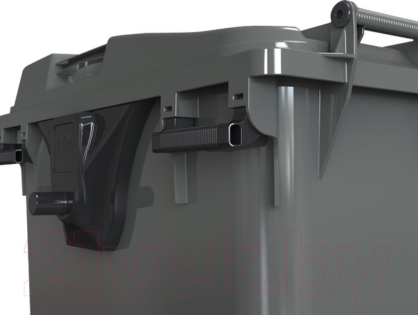 Изображение товара Контейнер для мусора Эдванс 1100л, с крышкой (пластик, серый)