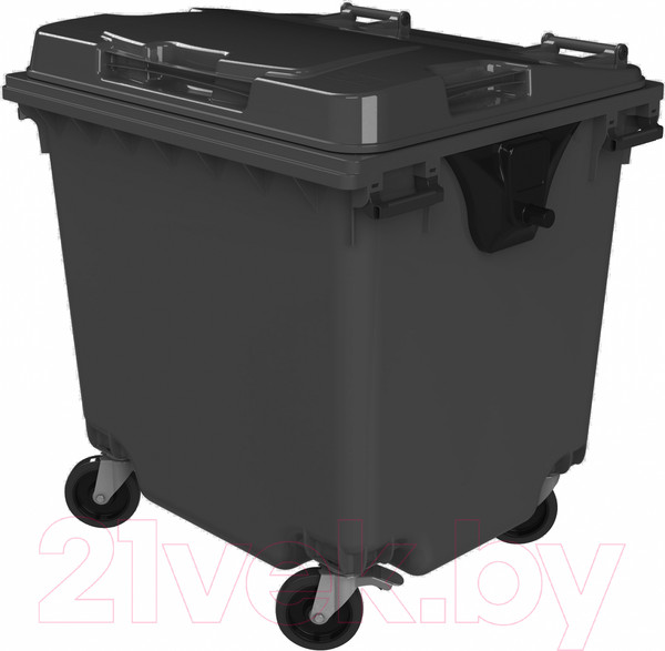 Изображение товара Контейнер для мусора Эдванс 1100л, с крышкой (пластик, серый)