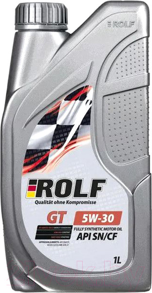 Изображение товара Моторное масло Rolf GT 5W30 SN/CF / 322446 (1л)