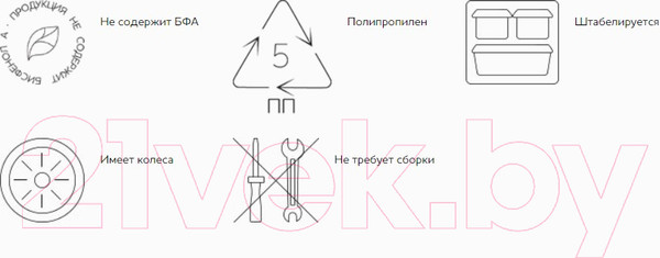 Изображение товара Органайзер для хранения Econova 433217401 (бесцветный)
