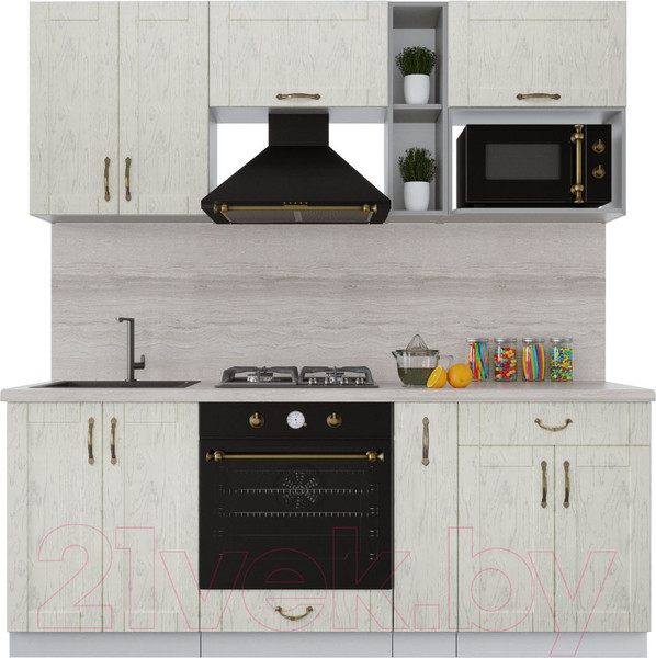 Изображение товара Кухонный гарнитур Интерлиния Мила Крафт 2.0 (дуб снежный)