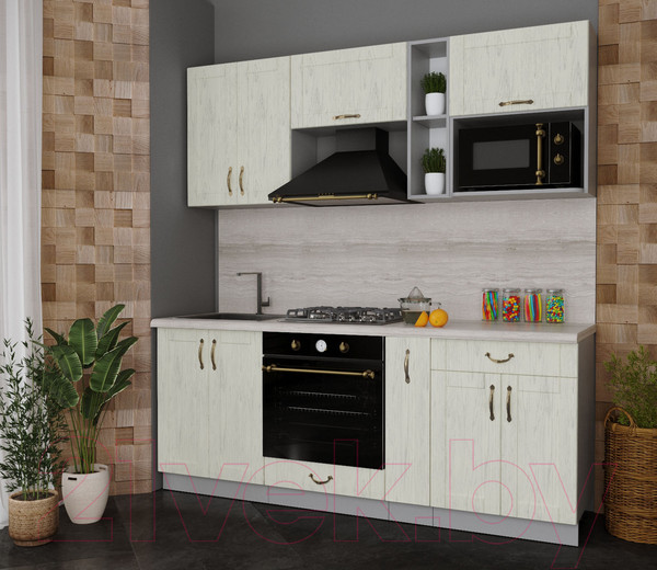 Изображение товара Кухонный гарнитур Интерлиния Мила Крафт 2.0 (дуб снежный)